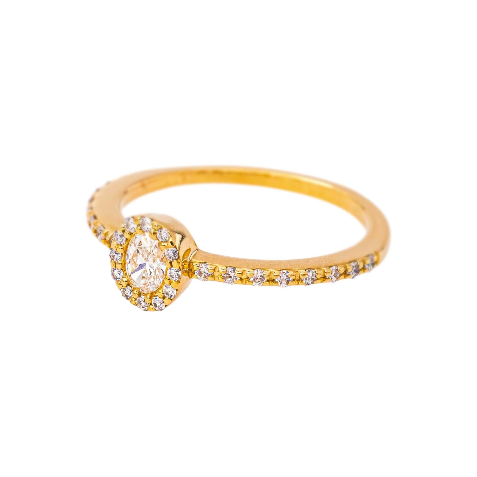 Bague Pompadour Or jaune Diamant