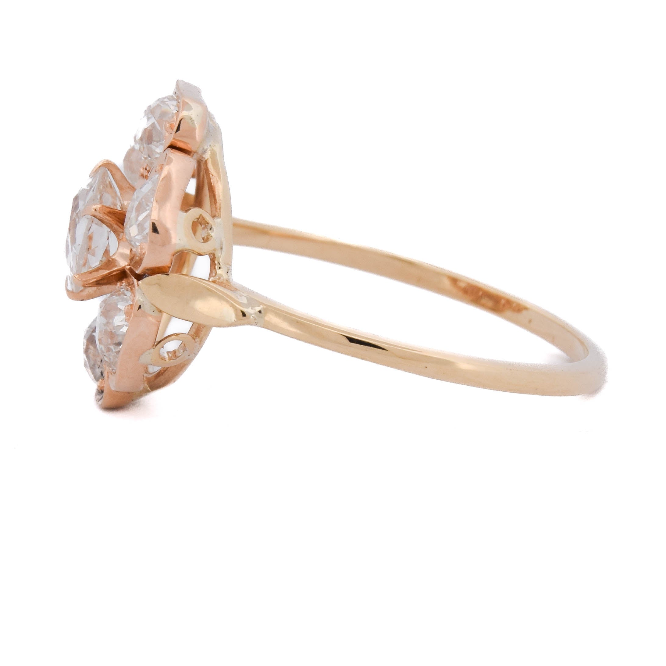 Bague Marguerite en or jaune et diamants