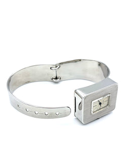 Montre HERMES  vintage en argent vers 1970