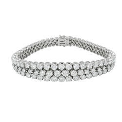 Bracelet Souple en or blanc et diamants