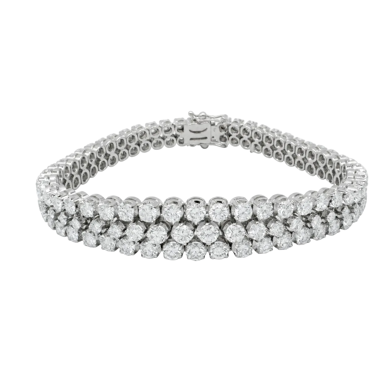 Bracelet Souple en or blanc et diamants