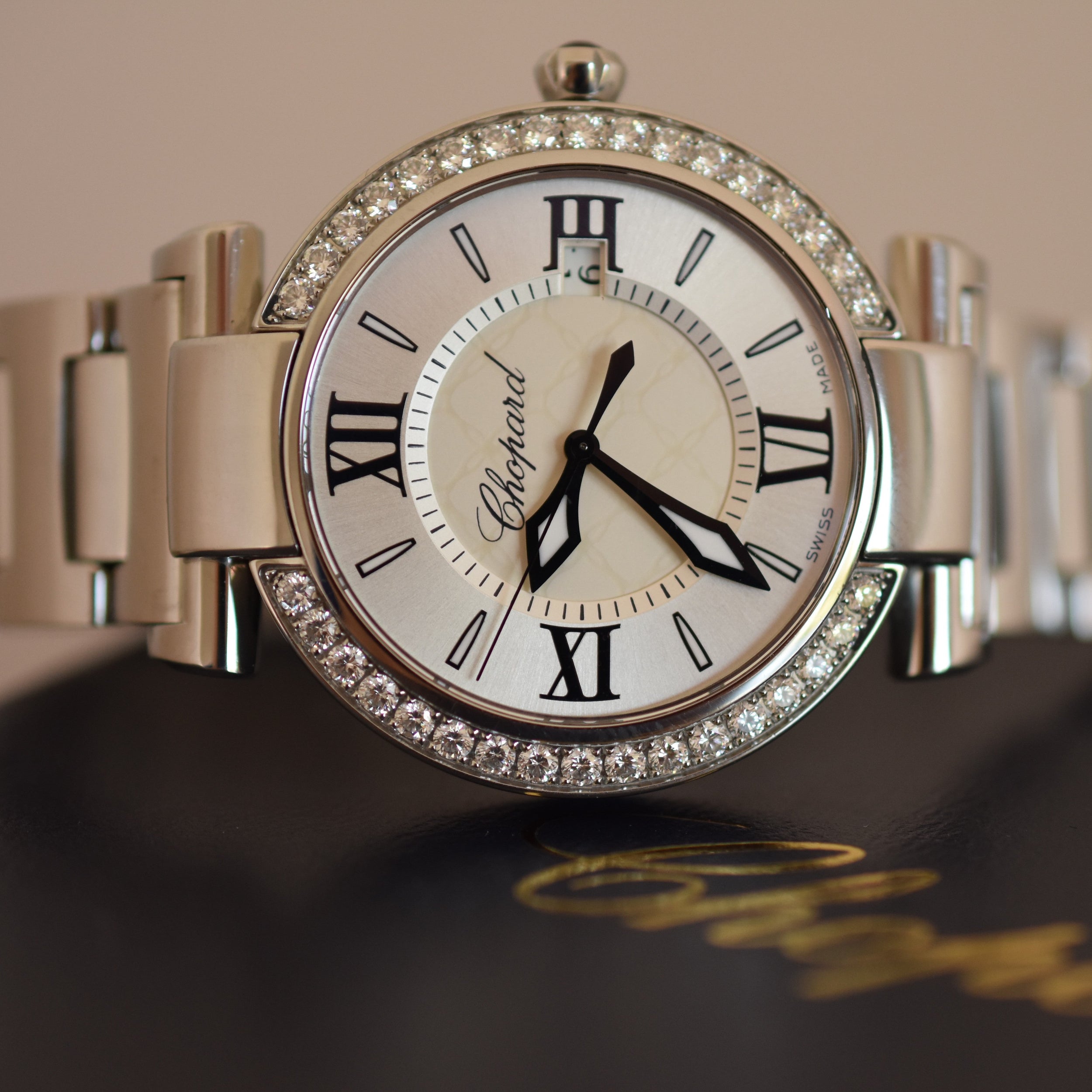 Montre CHOPARD "Impériale" en acier, améthyste et diamants
