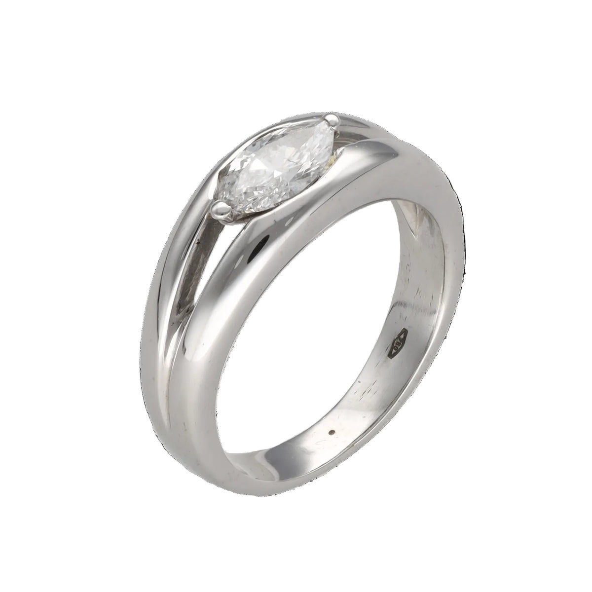 Bague Solitaire en or blanc et diamant