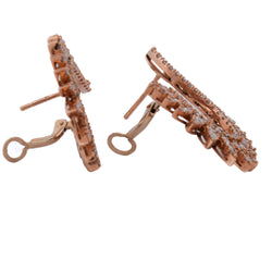 Boucles d'oreilles Clips en or rose et diamants