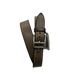 Montre HERMÈS "Cape Cod" PM en acier et cuir