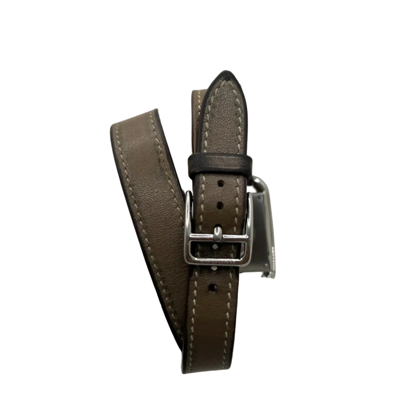 Montre HERMÈS "Cape Cod" PM en acier et cuir