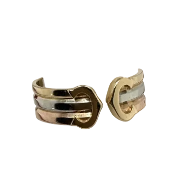 Bague CARTIER "CC" en or blanc, or jaune et or rose