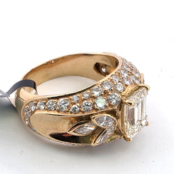 Bague en or jaune et diamants