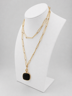 Collier Pendentif POMELLATO en or jaune et jais