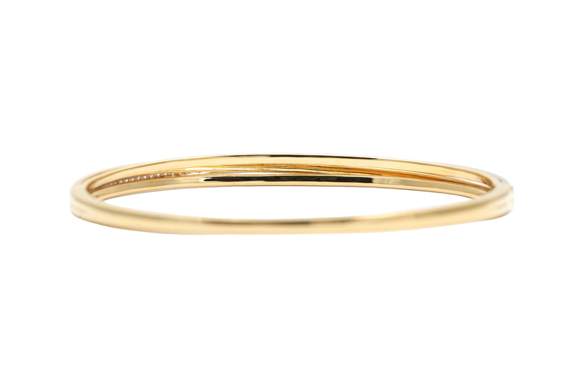 Bracelet Jonc en or jaune et diamants