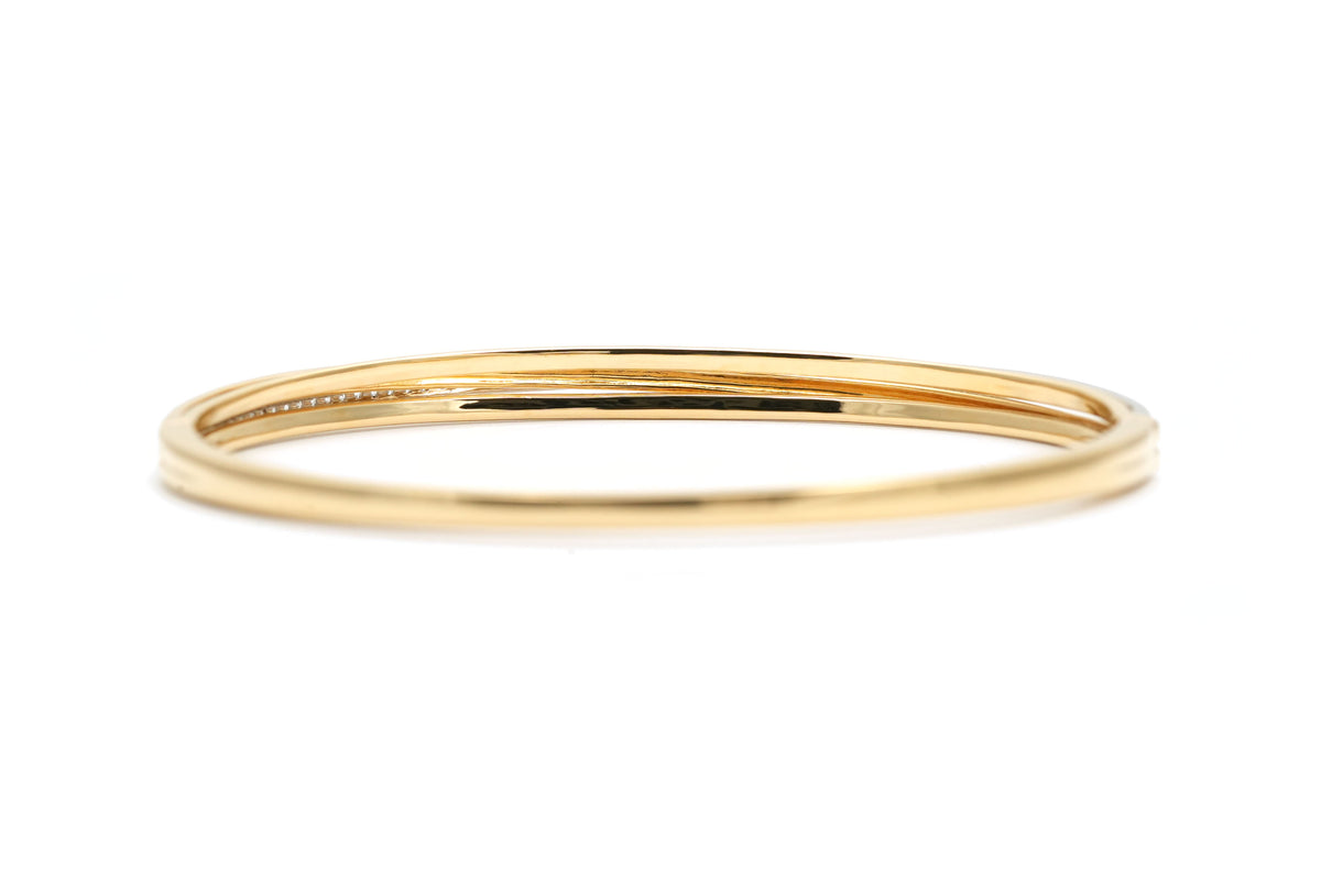 Bracelet Jonc en or jaune et diamants