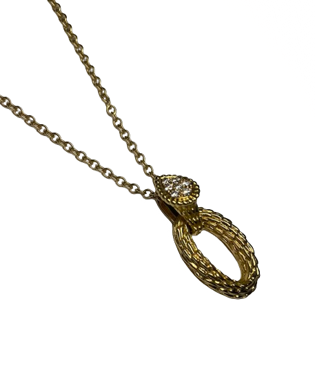 PENDENTIF SUR CHAINE BOUCHERON SERPENT DE BOHEME OR 18K ET DIAMANTS
