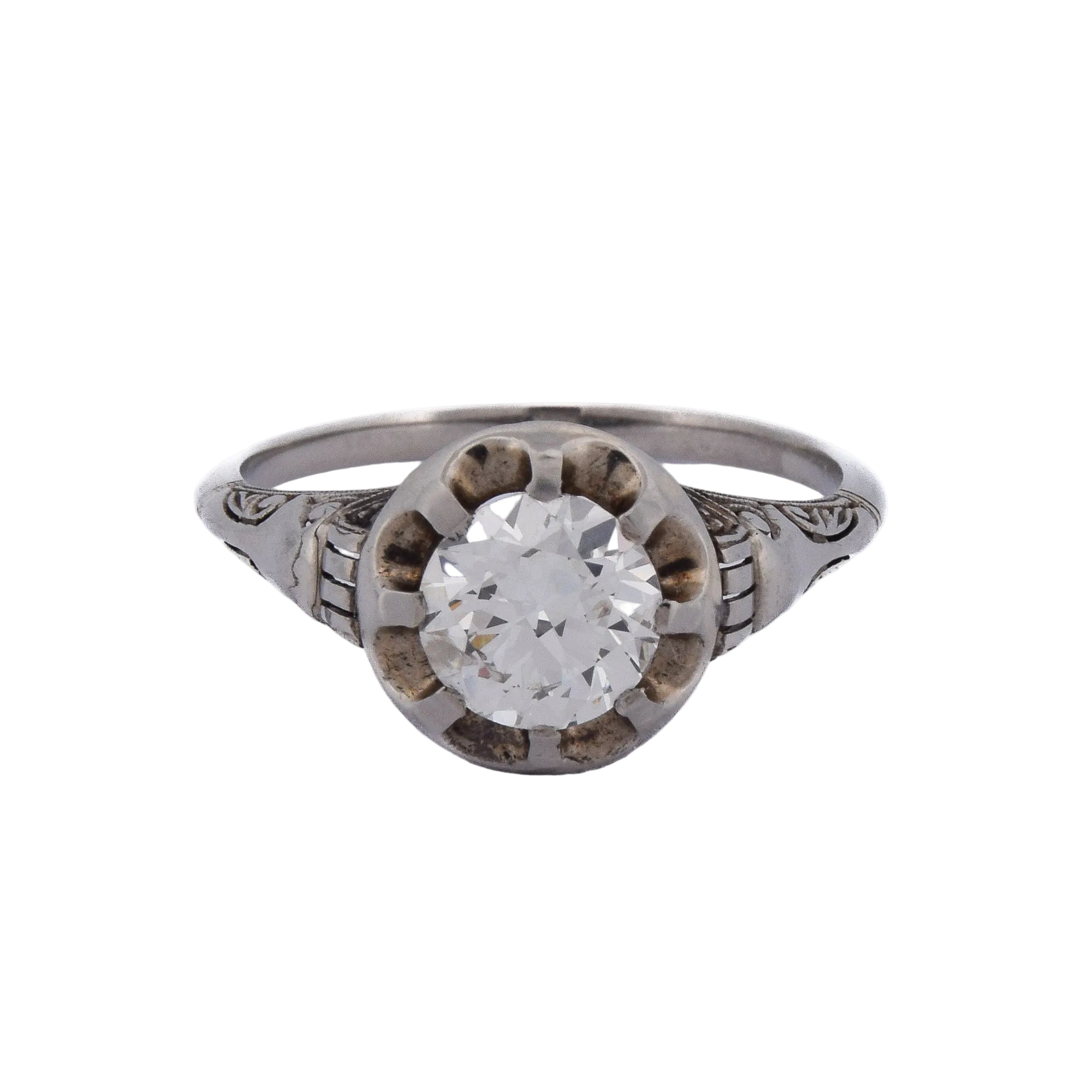 Bague Solitaire en or blanc et diamant