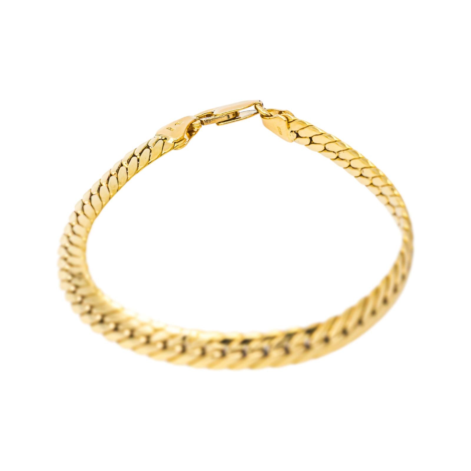 Bracelet Maille Anglaise Or jaune