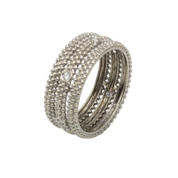 Bague Bandeau MAUBOUSSIN "Le Premier Jour 1" en or blanc et diamants