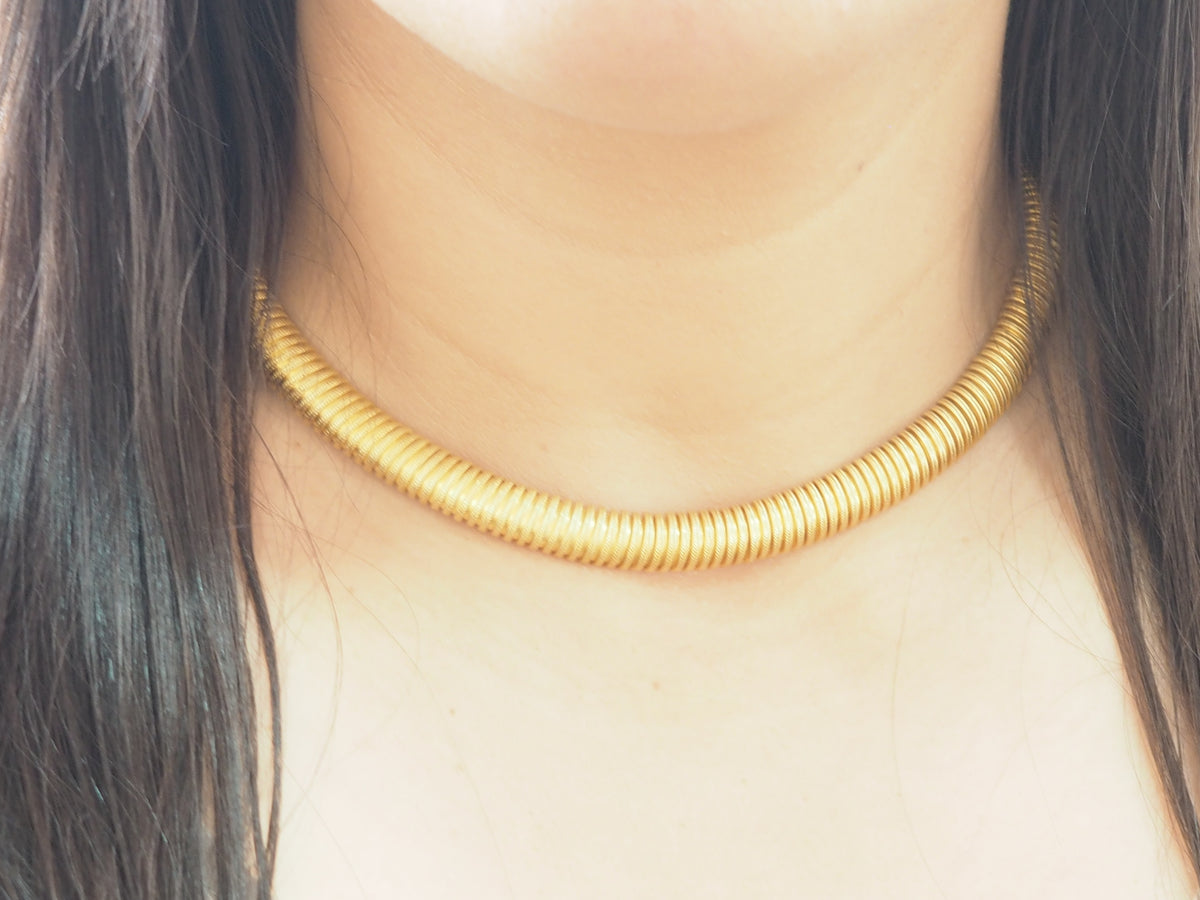 Collier Tubogas en or jaune