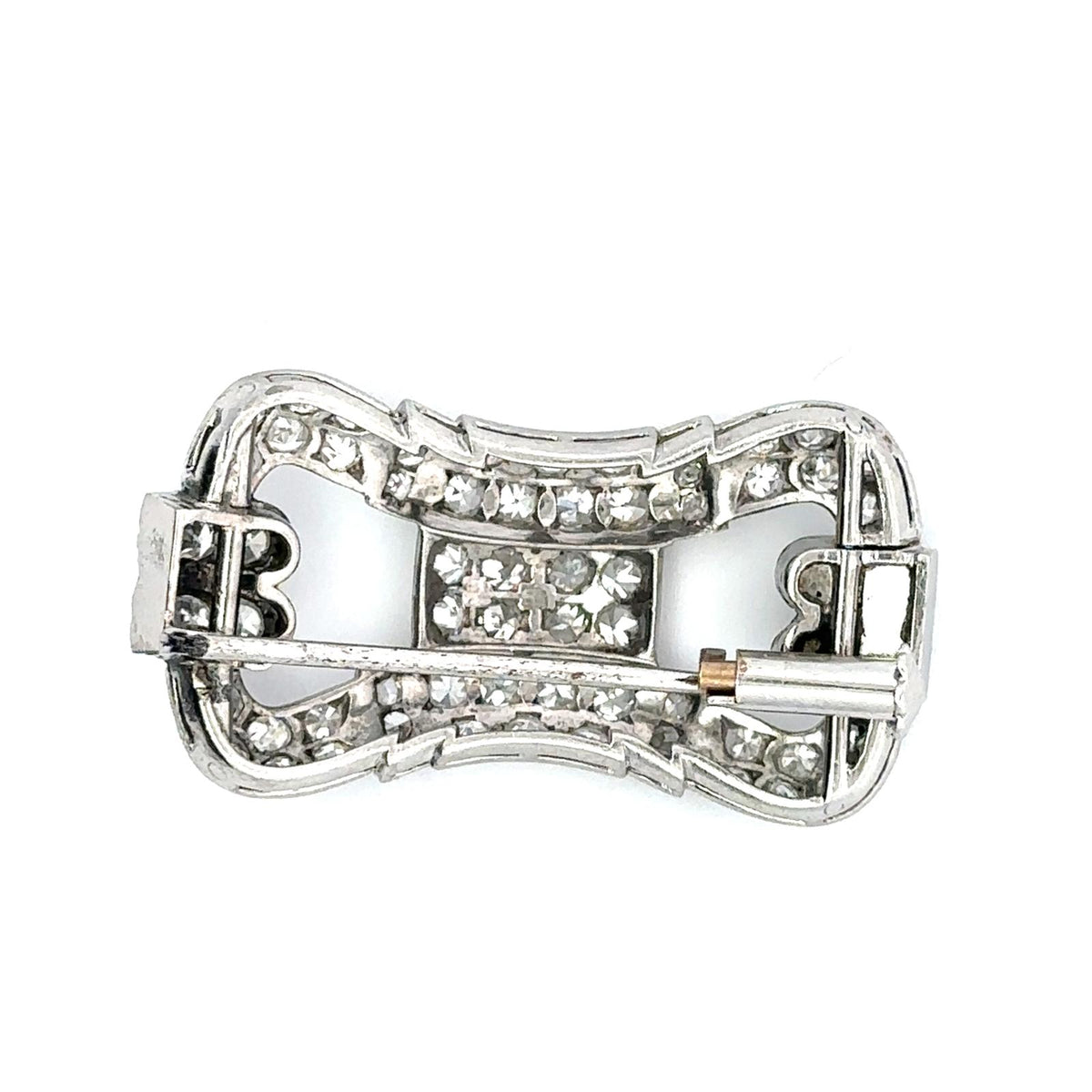 Broche Épingle en or blanc et diamants