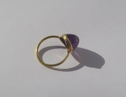 Bague Cocktail en or jaune et améthyste