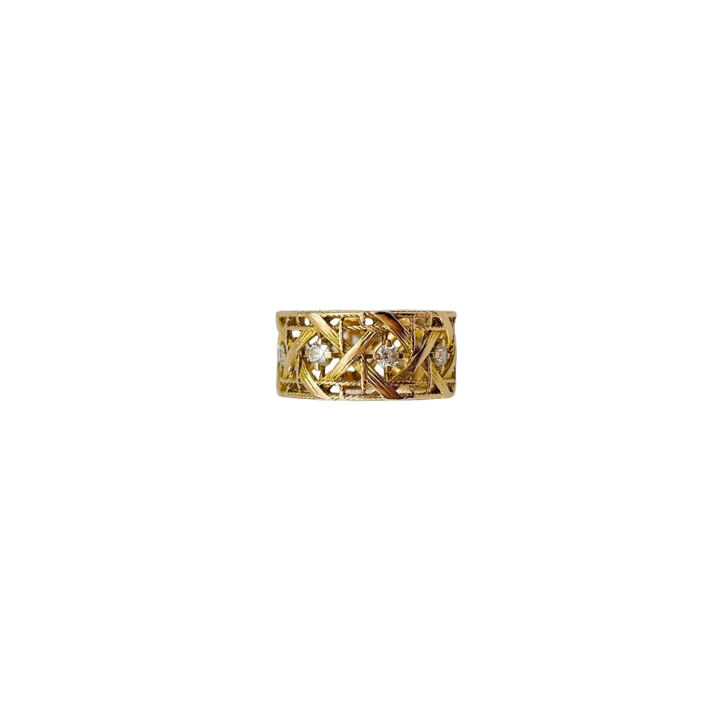 Bague DIOR "My Dior" GM en or jaune et diamants
