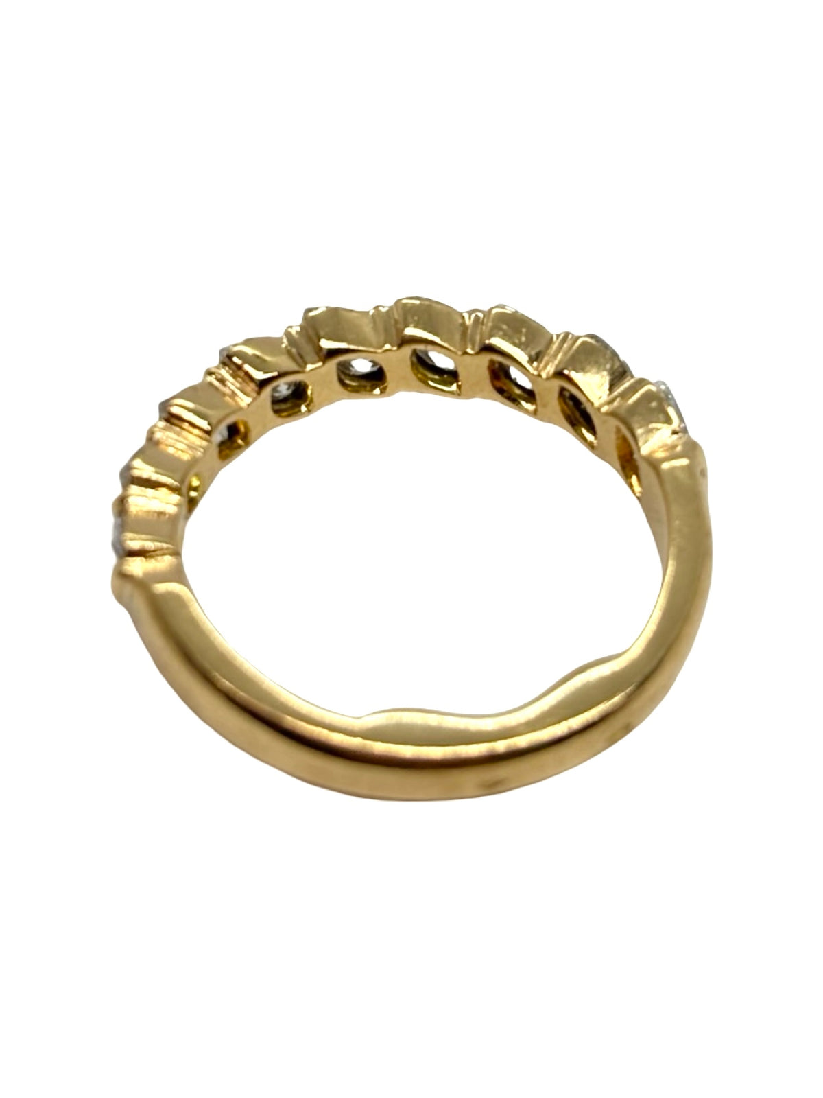 Bague Alliance en or jaune et diamants