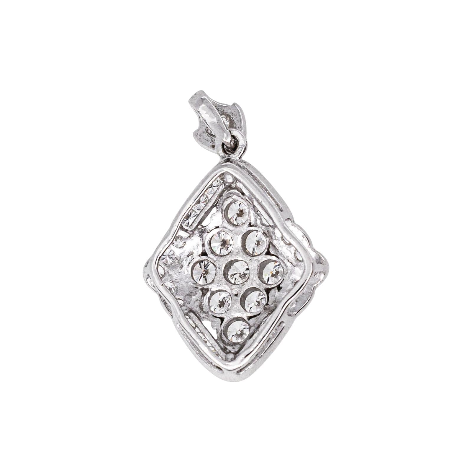Pendentif Or blanc Diamant
