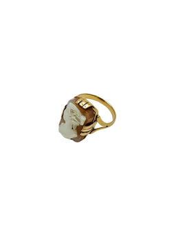 Bague Camée en or rose et cornaline