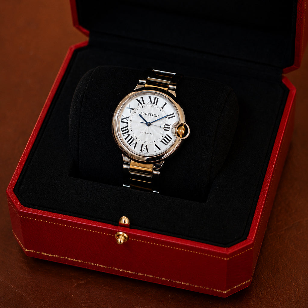 Montre CARTIER "Ballon Bleu" en or jaune et acier