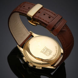 Montre ZENITH "El Primero" en or jaune et cuir
