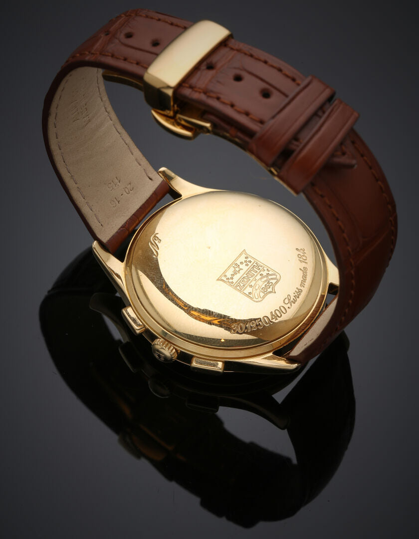 Montre ZENITH "El Primero" en or jaune et cuir