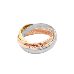 Bague Cartier, modèle "Trinity", trois tons d'or.