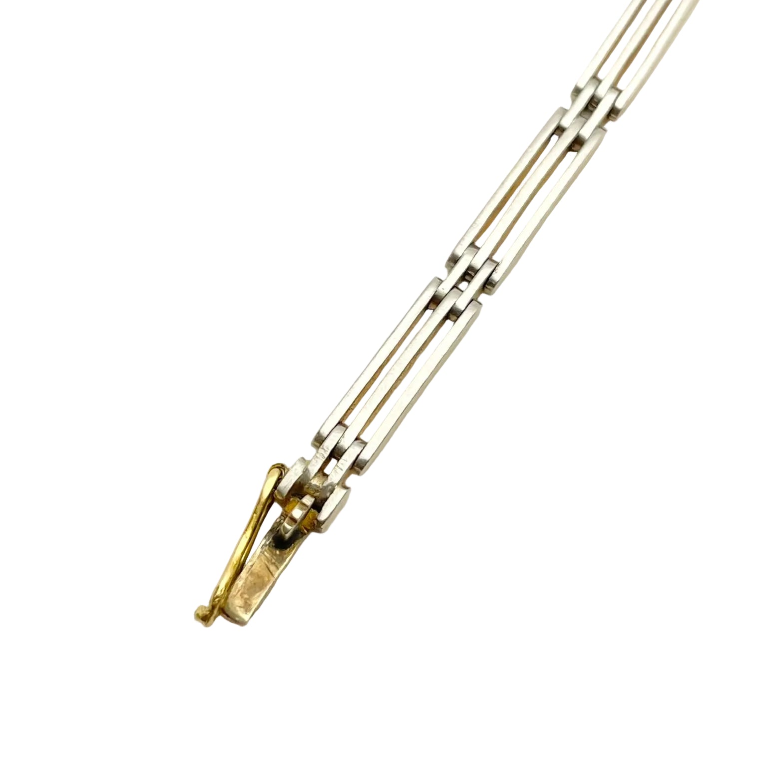 Bracelet en or blanc, or jaune et diamants
