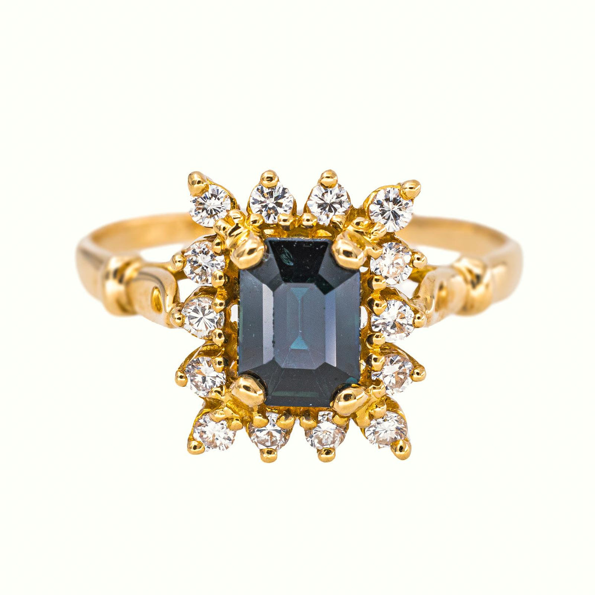 Bague Or jaune Saphir