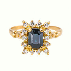 Bague Or jaune Saphir