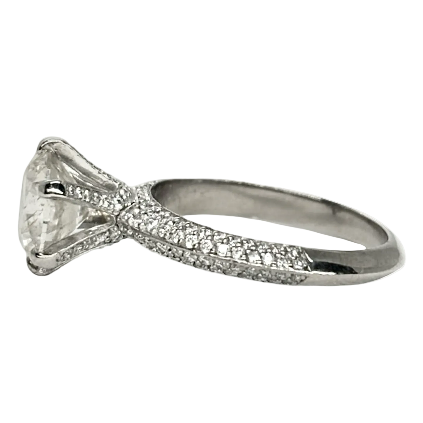 Bague Solitaire en or blanc et diamants