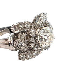 Bague Entourage en or blanc et diamants
