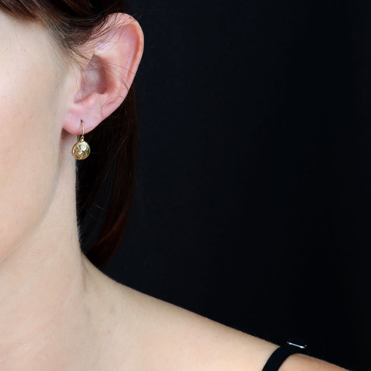 Boucles d'oreilles Dormeuses en or jaune et or rose