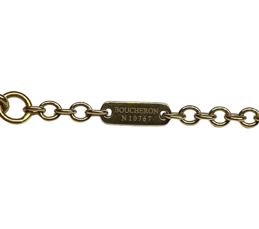 PENDENTIF SUR CHAINE BOUCHERON SERPENT DE BOHEME OR 18K ET DIAMANTS