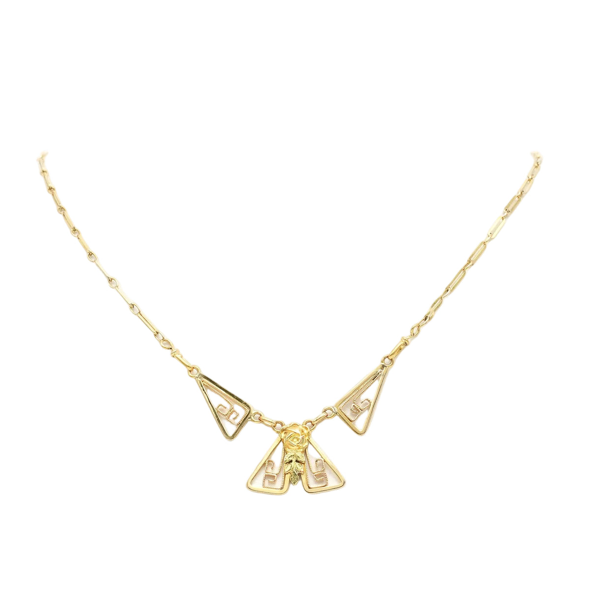 Collier Art Déco en or jaune
