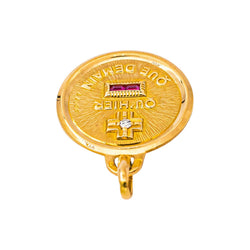 Augis Pendentif  Médaille Plus hier moins que demain  Or jaune Rubis