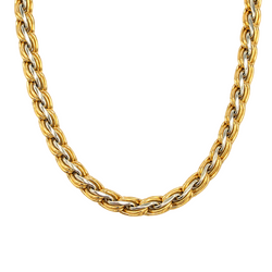 Collier Maille en or blanc et or jaune