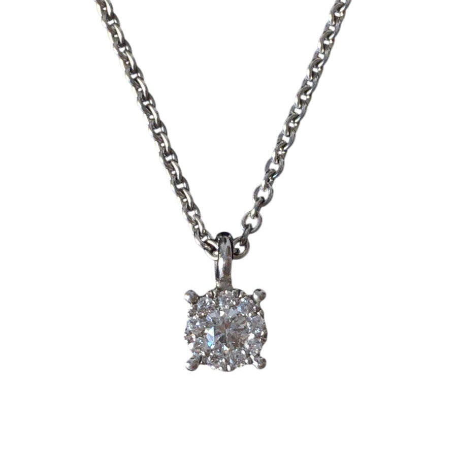 Collier Pendentif en or blanc et diamants