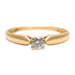 Bague Solitaire en or jaune et diamant