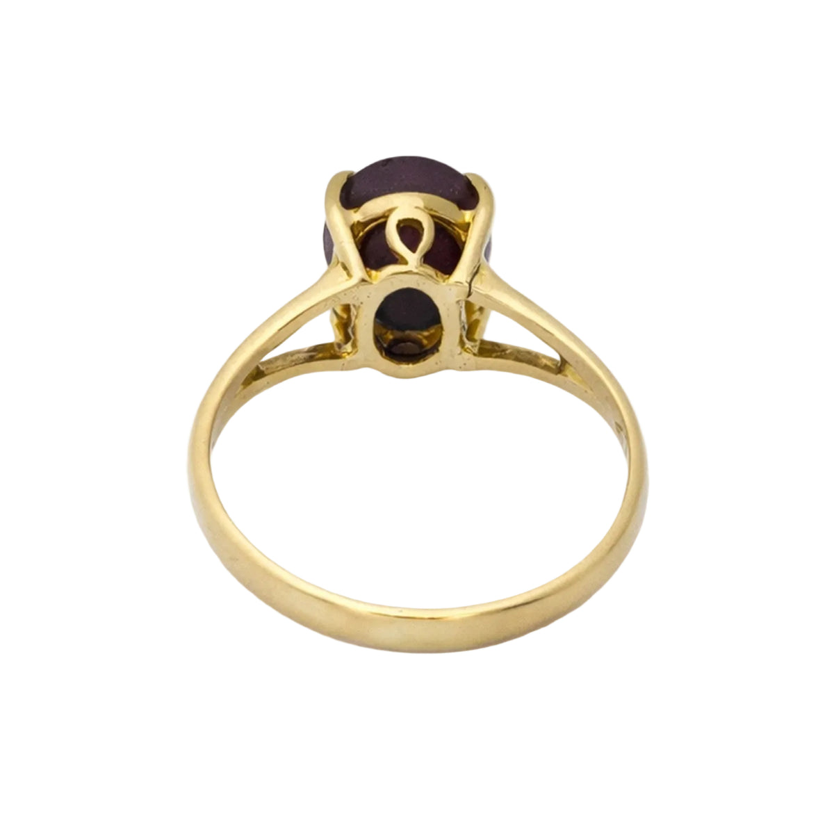 Bague Solitaire en or jaune et saphir