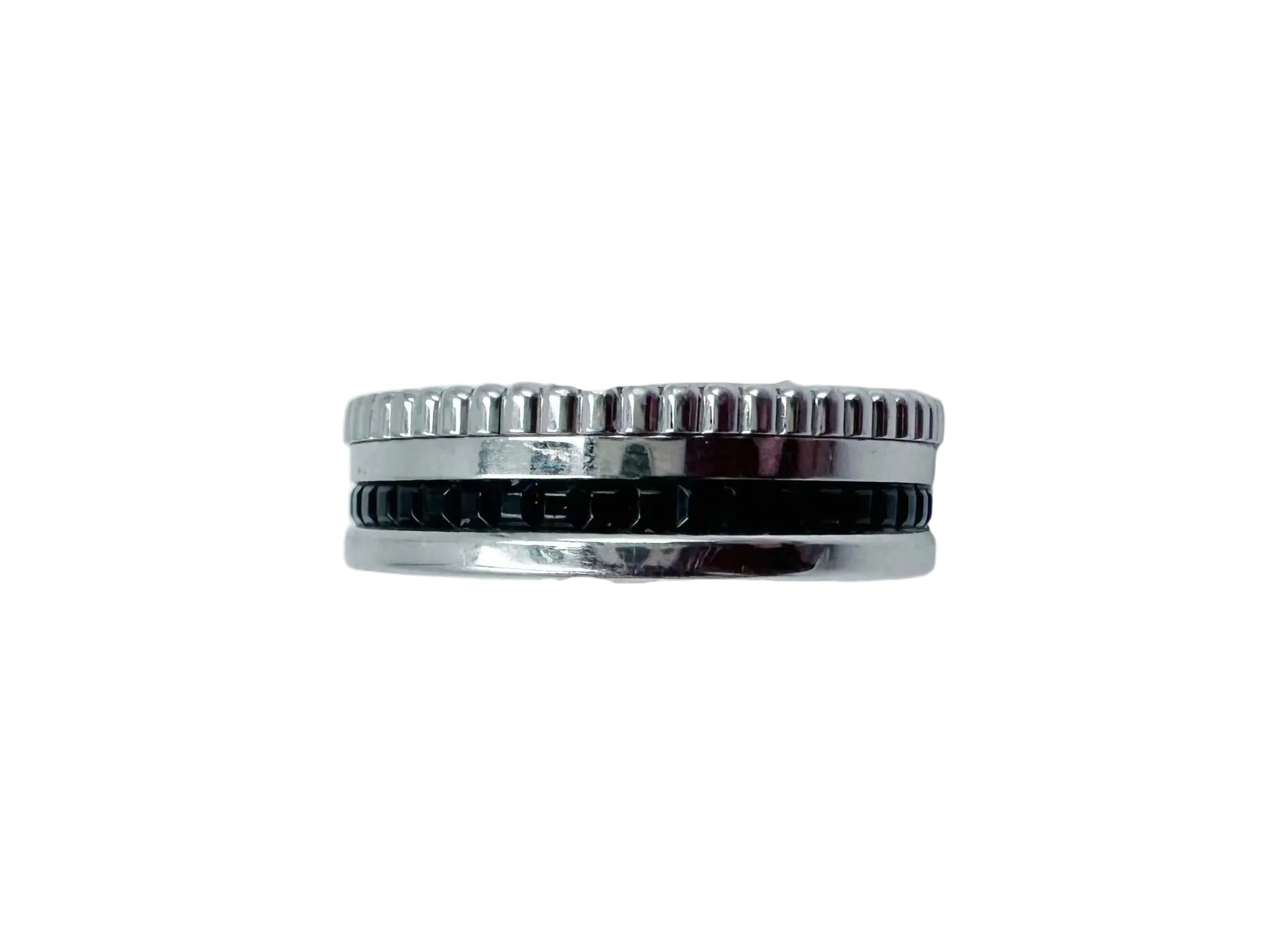 Bague BOUCHERON "Quatre Black Edition" en or blanc et PVD noir
