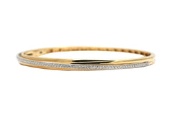 Bracelet Jonc en or jaune et diamants