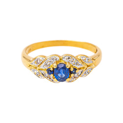 Bague Or jaune Saphir