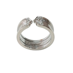 Bague Jonc CARTIER "C2" en or blanc et diamants