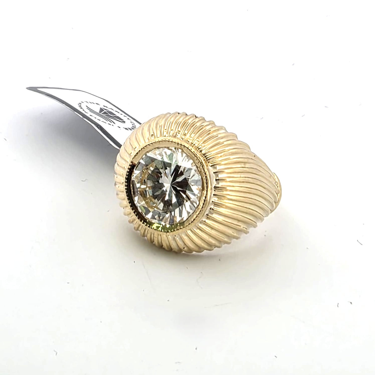Bague Dôme en or jaune et diamant