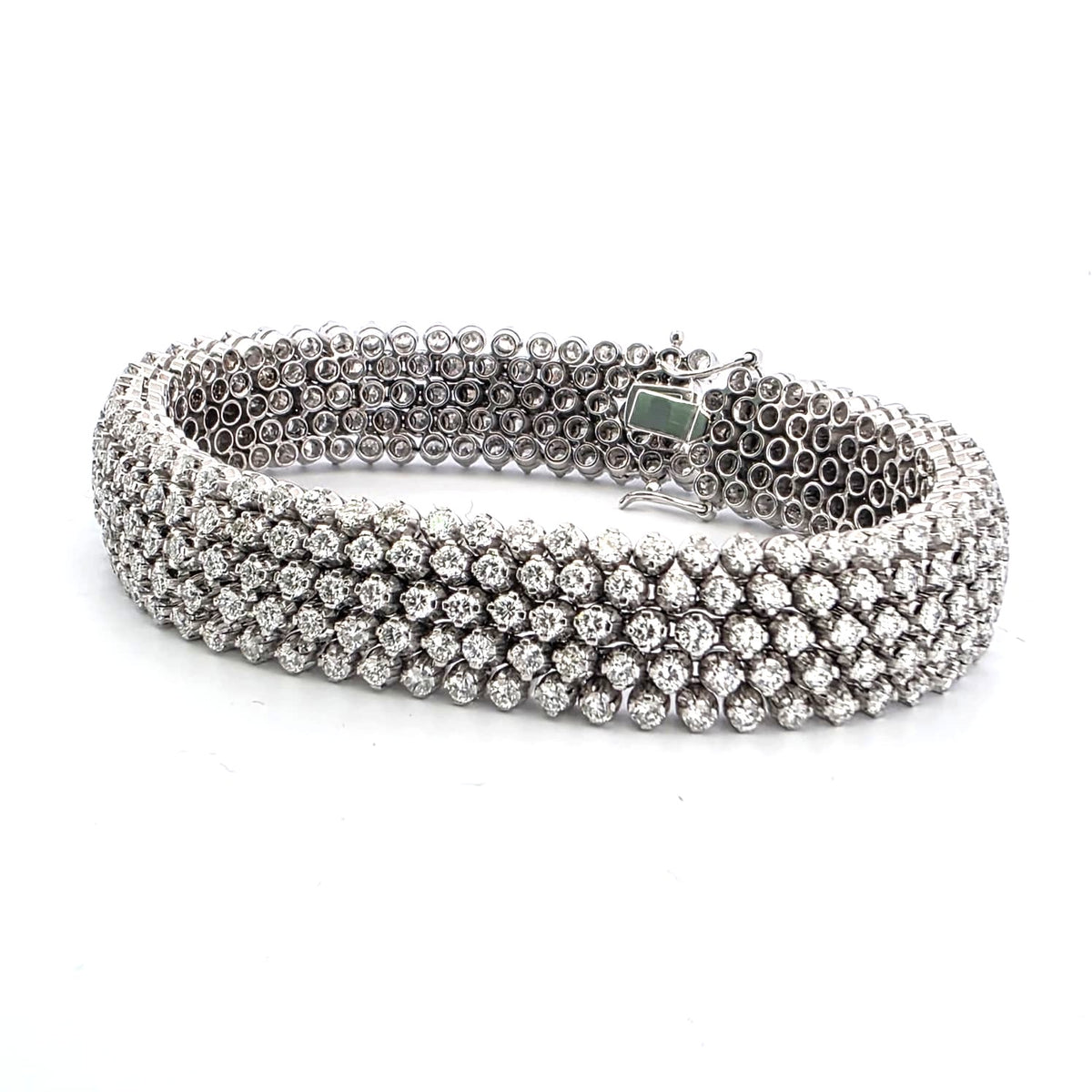 Bracelet Souple en or blanc et diamants
