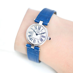 Montre CARTIER "Vendôme Must" en argent, acier et cuir